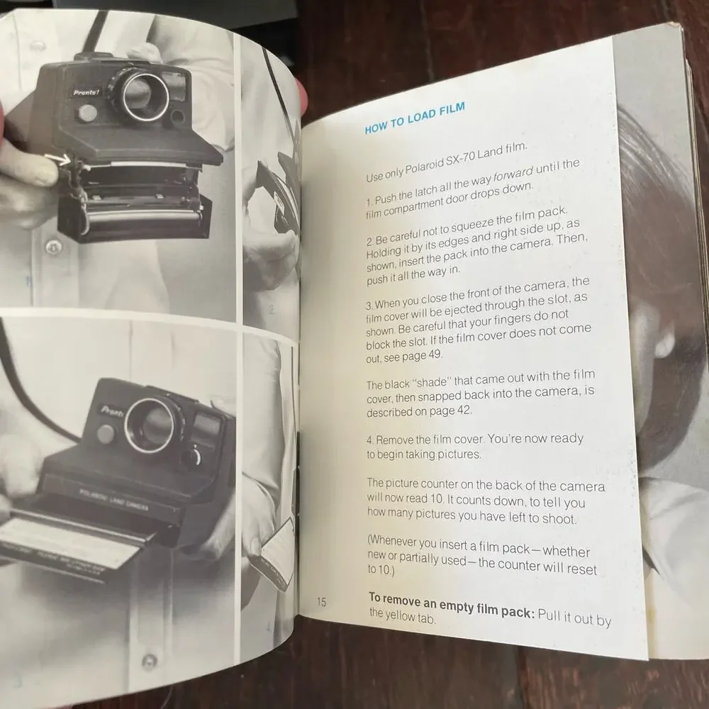 Polaroid Pronto Land Camera SX-70 w/ Vinyl Case Manual Vtg Photography UNTESTED